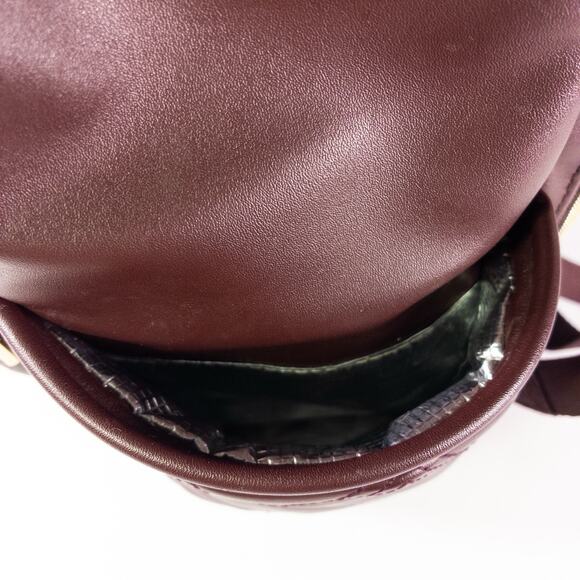 Itzy Ritzy Mircale Boss Plus Burgundy Faux Leather Diaper Backpack Butterfly main image 9